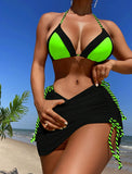 Toloer New 2024 Three-Piece Patchwork Bikini Women's