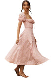 New Summer Fashion Bubble Sleeves With Open Fork Dress Dress Woman