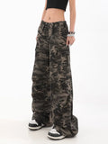 Toloer Camouflage Cargo Pants Female Fall High Street Hip Hop Loose Straight Tube Mop The Floor Feeling Casual Long Pants