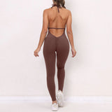 Toloer One-Piece Quick-Dry Tight Yoga Pants Breathable Women's Wrinkled Peach And Butt Gym Pants-Outfit