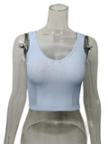 New Women's Short Design Feels Waist-Repair Knitted Sling Sling Vest Women
