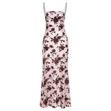 Spring And Summer New Women's Fashion Sling Sexy Outback Slim Print Bag Hip Dress-Outfit