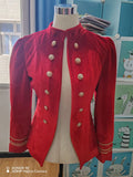 Women's Clothing Autumn And Winter Dress Long Sleeve Solid Color Double Buckle Velvet Jacket Small