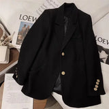 Toloer Suit Jacket Female GJ Sense Spring Autumn 2024 New Korean Version Fashion In The Long Small Suit Woman-Outfit