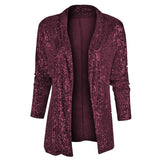 2025 New Sleeve Long Sleeve Temperament Long-Sleeved Small Suit Collar Solid Color Coat