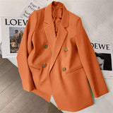 Toloer Spring And Autumn Outfit Fried Street Loose Leisure Versatile Autumn Suit Jacket Female Korean Black Suit Jacket-Outfit