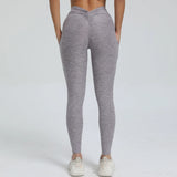 Toloer Tight Side Pocket V-Waist Yoga Pants No Embarrassment Line Peach Hip Fitness Hip Sweatpants-Outfit