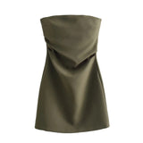 New Sexy Wrinkle Slimming Dress With Short Breasts In Spring-Outfit