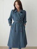 Long Wind Coat Women's 2025 Chic Design Sense Early Spring Double
