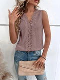 New Summer V-neck Stitching Hollow-out