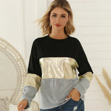 Women's T-Shirt Bottom Shirt Trend Women's Autumn And Winter New Long-Sleeved Spliced Phnom Penh Blouse-Outfit