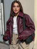 Wind Leather Jacket 2025 Autumn And Winter New Loose Coat Fashion Leather Leather New Women's