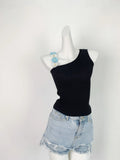 Toloer Color Lemon Yellow Vest Female Dopamine Wear With Stereo Flower Sling Handmade Hook Flower Diagonal Shoulder