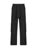 Washed Pocket Patched Cargo Jeans-Outfit