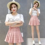 Toloer Skirt Spring And Summer Female 2024 New Student Korean Version Short Style Slim Skirt High Waist Short Skirt Female Student Skirt Female-Outfit