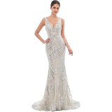 New Annual Evening Dress Sleeveless Sexy V-Neck Dress Party