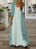 Toloer 2024 Summer Women's Print Holiday Dress Indian Style High Skirt Skirt Two Sets-Outfit