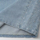 Homemade New Women's Classic Slenipe Embroidered High-Rise Easier