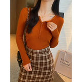 Sense Korean Version Of The Sweater Women's Autumn And Winter New Jacket High-End Match Inside The Bottom Shirt Wearing Knitted Top