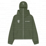 Brand Double Hat Unique Design Zippered Jacket Autumn And Winter New Loose Y2K