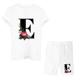 Suitst Shirt Short Sleeves Wide-Legged High-Waisted Shorts Two-Piece LOGO Printed Casual Suit For