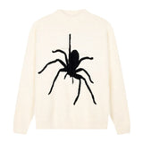 Spider Print Loose Sweater-Outfit