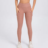 Toloer Tight Side Pocket V-Waist Yoga Pants No Embarrassment Line Peach Hip Fitness Hip Sweatpants-Outfit