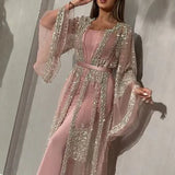 New Women's Hot Sexy Shawl Two Sets Of Banquet Evening Sexy
