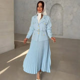 Temperament Long Dress Suit Women's 100-Fold Dress Suit Women's