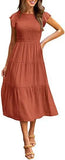 Trendy Flounced Sleeve Pleating Short-sleeved