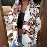 Women's Digital Printed Check-Shirt Dress Waist Pocket