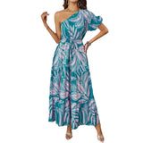 Women's Clothing 2026 Summer New Sexy Collar Print Bohemian Seaside Holiday Dress