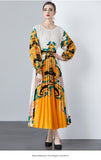 New Women's Dress Dress Oversized Dress Print 100 Folds T-Shirt With T-Shirt Holiday Casual