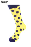 Classic Colorful Dot Printed Happy Socks Men Casual Combed Cotton Harajuku Socks Funny Crew Socks For