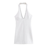 Summer Jewellery Neckline Slim Mini Dress 3082739-Outfit