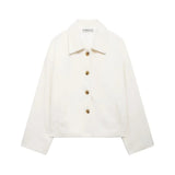 Women's Clothing Retro Casual Clip Long-Sleeved Single Buckle Hair Jacket