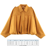 Spring Pilot Jacket Bat Sleeve Zipper Loose Tuffen Jacket Women's Casual