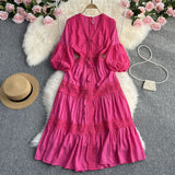 Toloer Dress Autumn 2023 New Show Thin Sunscreen Beach Holiday Dress Desert Dress Super Fairy White