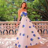 Design Stitched With A Sexy Thoracic Print High-Waisted Dress Evening