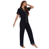 Toloer Women's Spring Solid Color Short-Sleeved Trousers Home Clothes Two Sets Of Female OZON-Outfit
