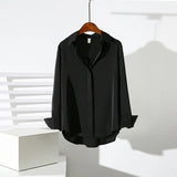 Red Dingy Shirt Long Sleeve Commuting Professional Blouse Spring And Autumn Anti- Wrinkling Temperament Shirt