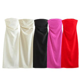 Folded Dress Design Autumn New Women's Breasts Collared Solid Color