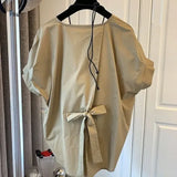 Shirt for Women Sleeveless Khaki Pullover Blouse for Summer Woman Elegant Top O-neck Fashion Shirts and Blouses Summer-Outfit