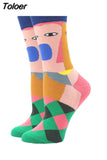 Socks Women Funny Harajuku Colorful Socks Cute Egg Food Art Printing Comfortable Fashion Harajuku Socks 2023
