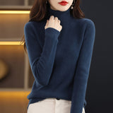 Toloer Autumn Winter New Turtleneck Sweater Set Slim Thin Close-Fitting Knit Bottom With Coat Money-Outfit