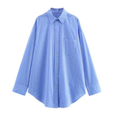 Homemade New Women's Striped Loose Shirt 5030011 Striped Pants