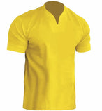 Men's Fitness Plus-Size Sports T-Shirt Men's Elastic Cotton Pocket Short-Sleeved Summer V-Neck Polo