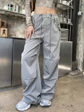 Toloer Straight Pants Female Spring And Autumn 2024 New Wide Leg Pants Summer Thin Loose Casual Cargo Pants