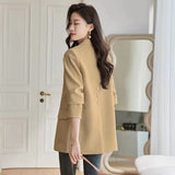 Toloer And Autumn Suit Jacket Female 2024 Spring And Autumn New Korean Version Of Fashion Slim Korean Version Of Free Hot Small Suit Jacket Female Tide-Outfit