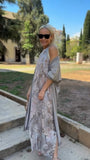 Summer New Temperament Elegant Printed Dress Collar Vest Two-Piece Set